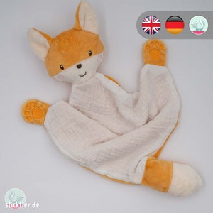 Comforter fox + step-by-step instructions in English and German