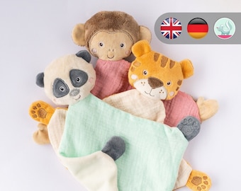 Embroidery file comforter set of 3 - jungle animals + step-by-step instructions