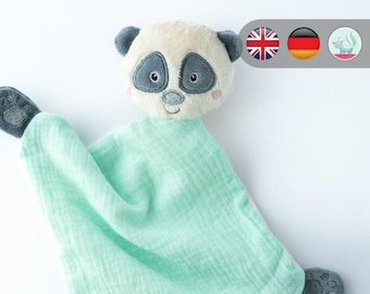 Embroidery file comforter panda + step-by-step instructions
