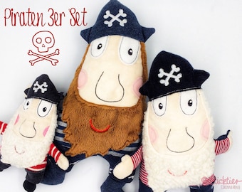 Pirate ITH Borduurbestanden Set in 3 maten voor de 13x18, 16x26, 18x30 Borduurframe - Download-