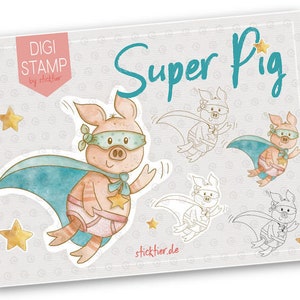 Digi Stamp Super PIG