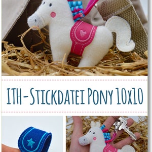 Stickdatei ITH Pony für den 10x10 Stickrahmen, Download Bild 2