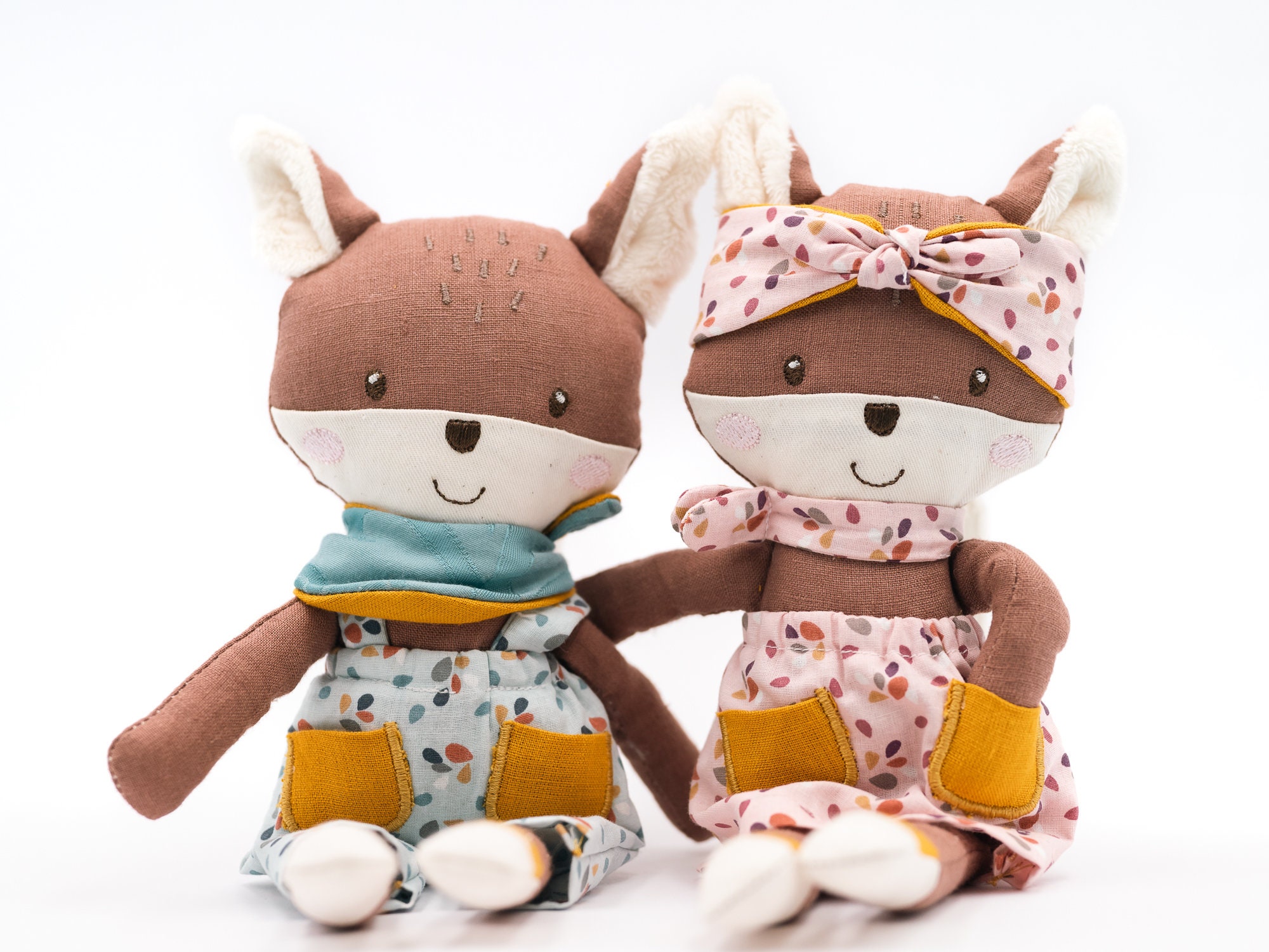 Fox cuddly toy embroidery file - 20 x 28 cm