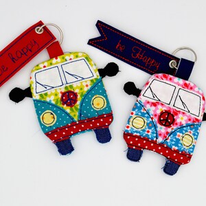 Embroidery file keychain Lucky Bus for 10 x 10 cm embroidery frame Download instructions in German image 3