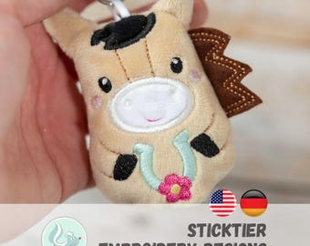 ITH Embroidery File – Pony Bag Charm – Perfect for Beginners & Small Hoops from 4x4"