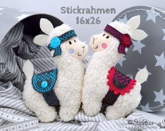 Stickdatei ITH Lama Love für den 16x26 Stickrahmen -Download-