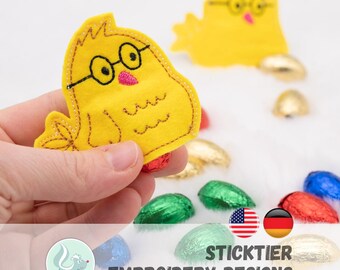 ITH Embroidery File “Chick” – Easter Decoration with Chocolate Surprise (from 10x10 cm hoop / 4 “x4”)