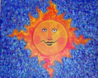 Sunshine Painting/ Abstract painting/Original Art/ 20"x24" painting /Sun painting/Home Decor