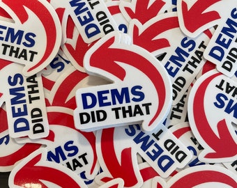 I DID THAT! Trump Die Cut Gas Pump Stickers (10 Pack) - 2.5 Inch Wide Vinyl Decals - Made In USA
