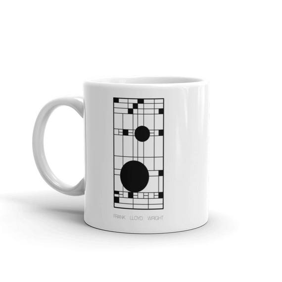 Frank Lloyd Wright Glass Design Mug Etsy