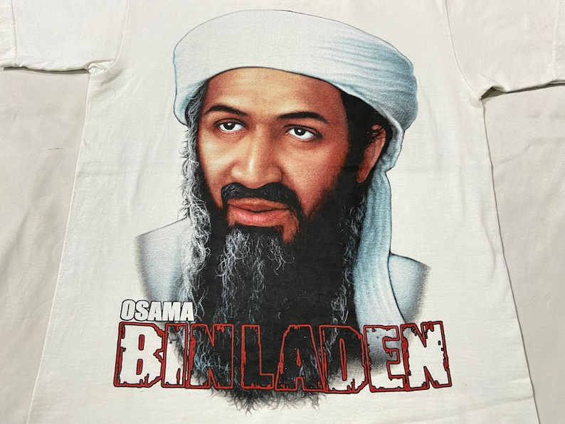 Vintage Osama Bin Laden Under Attack T-Shirt. 