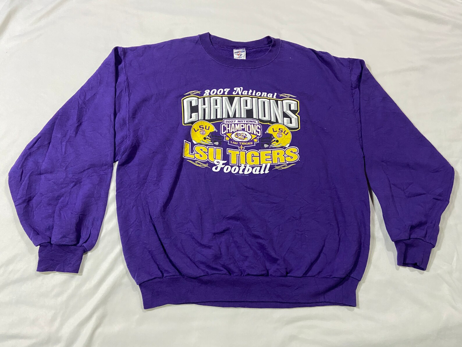 Vintage LSU Tigers Football Sweatshirt Etsy