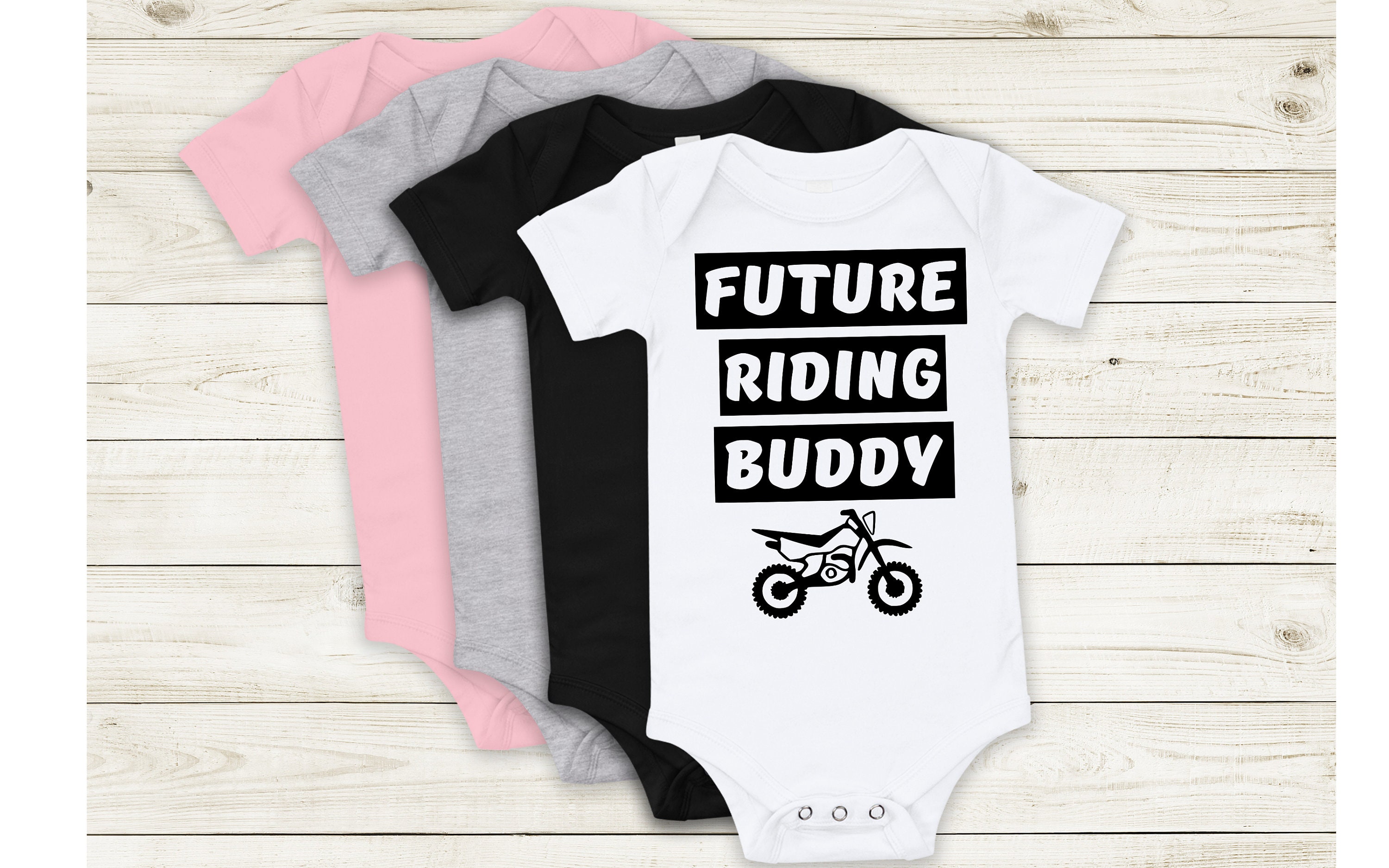 Future Riding Buddy Dirt Bike Motocross Baby Onesie® brand by Etsy