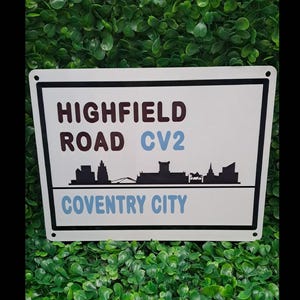 Highfield road Coventry city fc  metal plaque