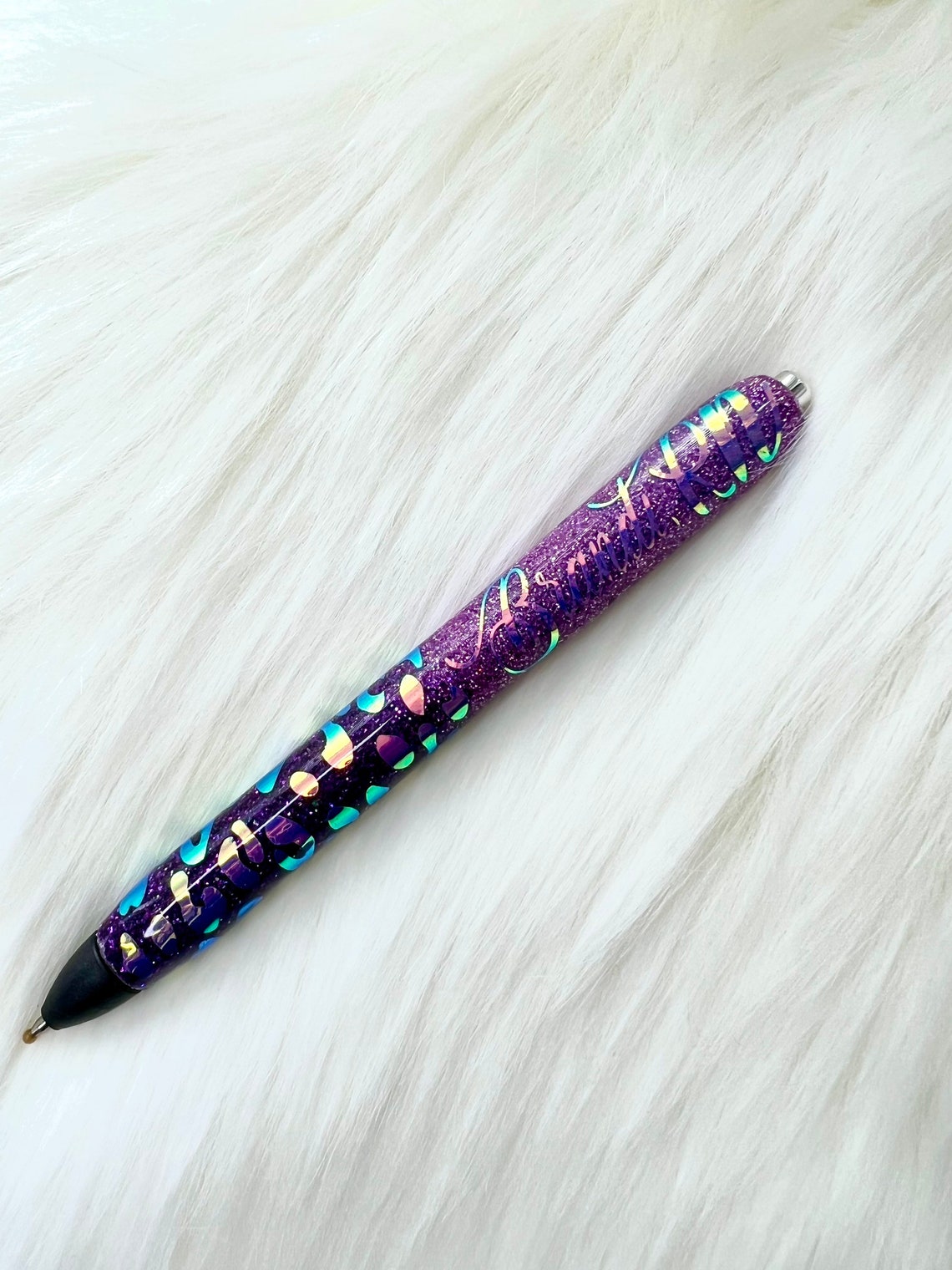 Personalized Glitter Pen Cute Glitter Pen Epoxy Pen Inkjoy Etsy