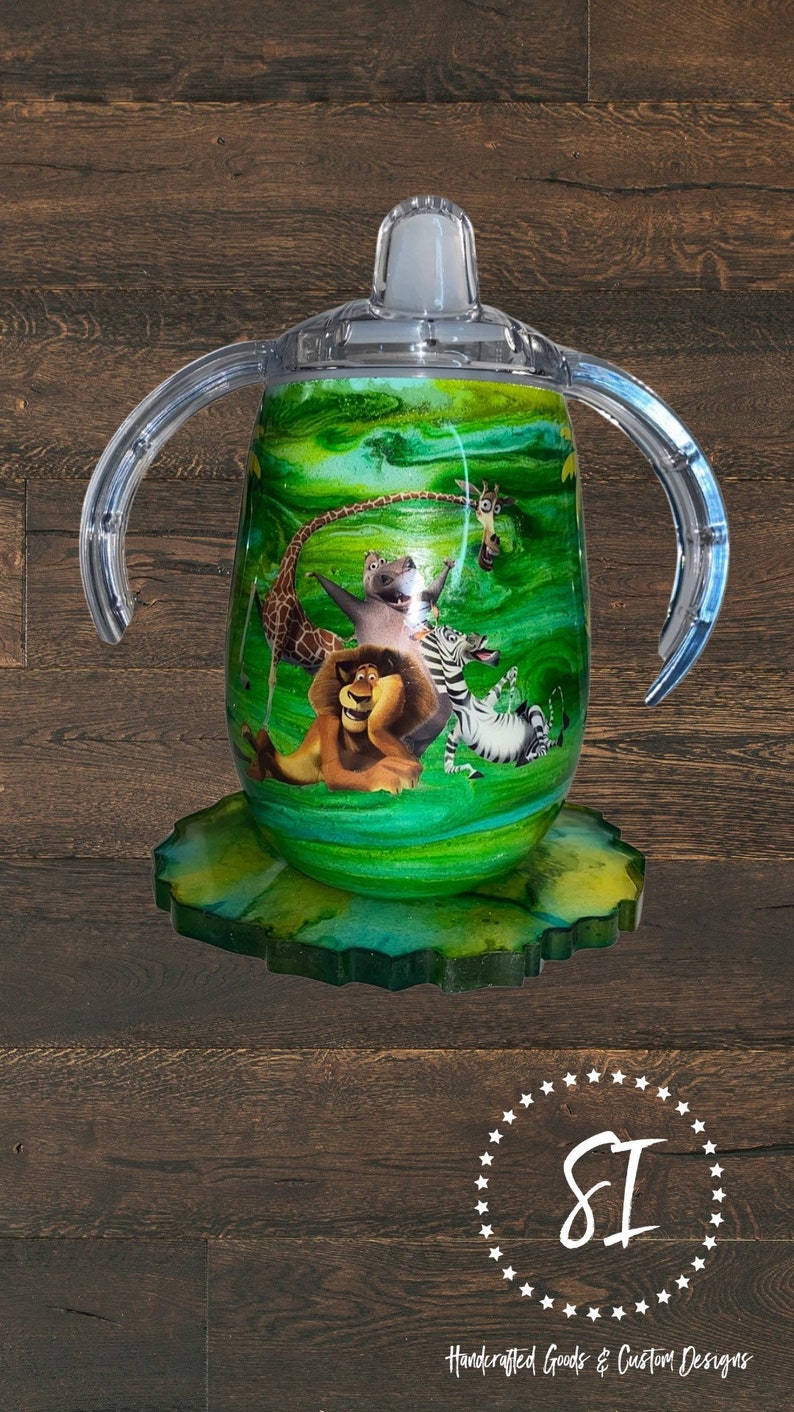 Personalized Kids Sippy Trainer Cup With Handles