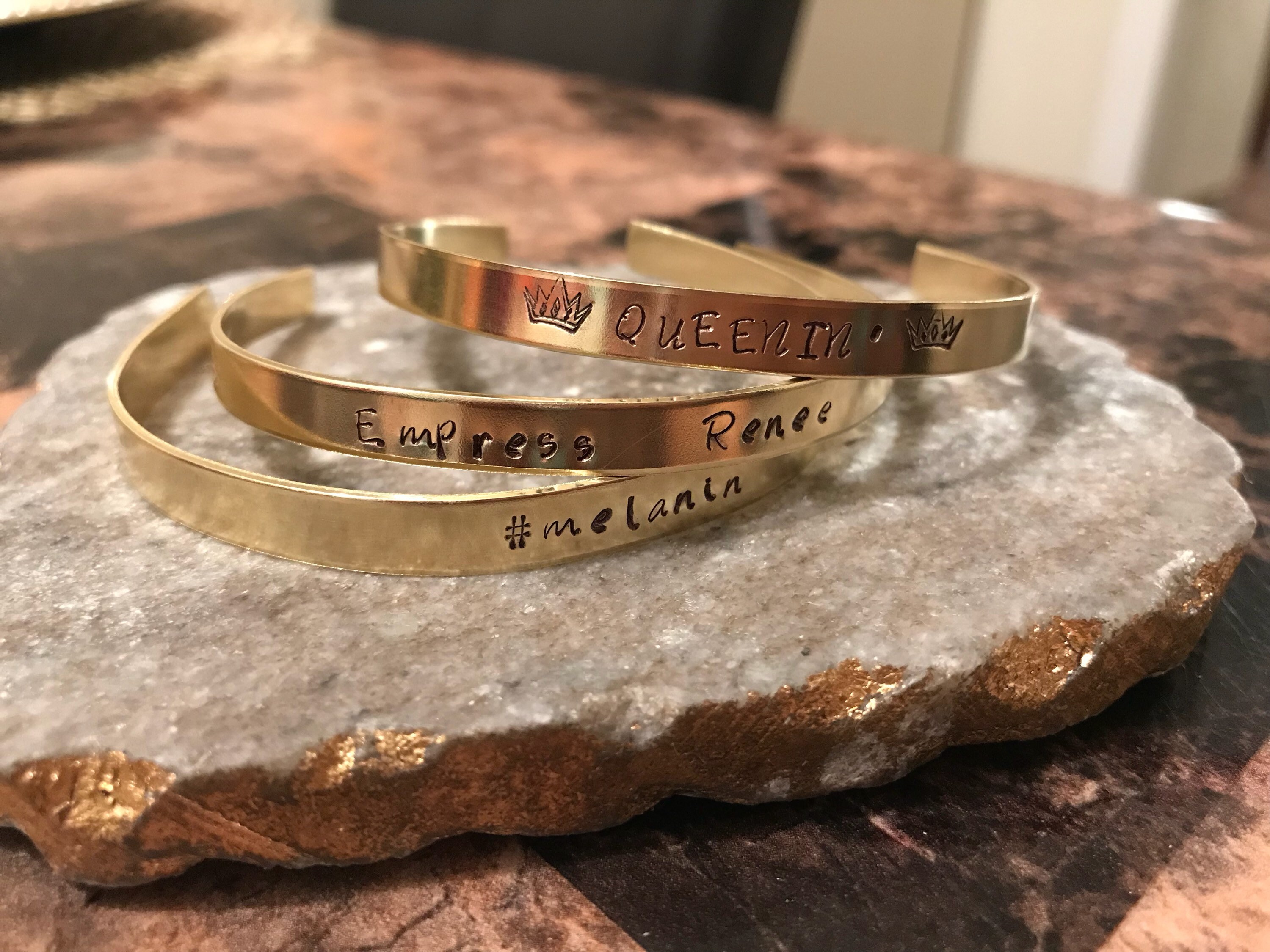 Custom Cuff Bracelet Set Etsy