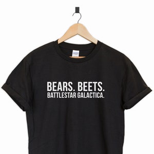 Bären Rüben Kampfstar Galactica Hemd Das Büro-T-Shirt, Dunder Mifflin, Jim Halpert, Dwight Schrute-T-Stück unisex Geschenk