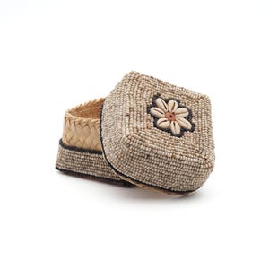 Balinesische Perlen- und Bambusbox - Quadratisch