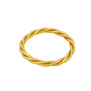 Real twisted Buddhist bangle - Golden