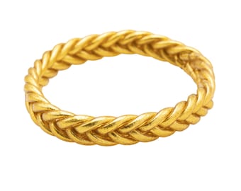 Genuine braided Buddhist bangle - Gold