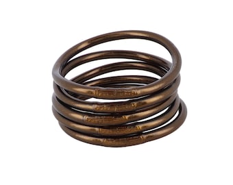 Buddhist bangle with mantra - Chocolate