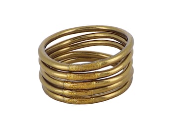 Buddhist bangle with mantra - Bronze