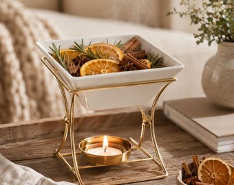 Simmer Pot Gift Set with Wax Melt Burner | Stovetop Potpourri Kit | Cozy Home Fragrance Gift for Fall, Housewarming & Christmas