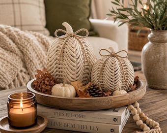 Rustic fall decor, Farmhouse Fall pumpkins, Handmade pumpkins, Gift idea for friend, Decorate for Fall