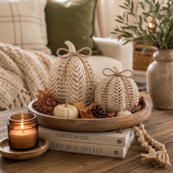 Rustic fall decor, Farmhouse Fall pumpkins, Handmade pumpkins, Gift idea for friend, Decorate for Fall