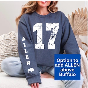 Buffalo Football Josh Sweatshirt, Gift for Buffalo Fan, Lets Go Buffalo shirt, Josh MVP Buffalo Crewneck Shirt image 2