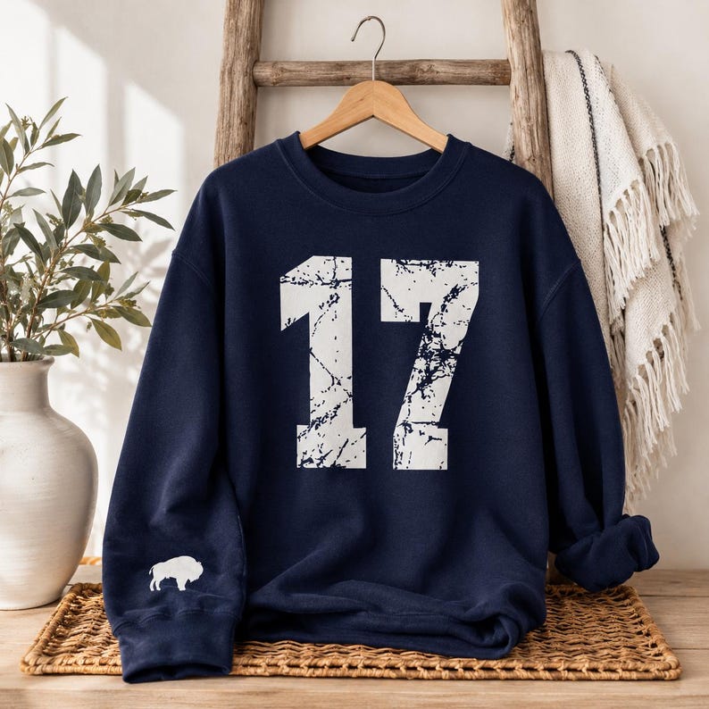 Buffalo Football Josh Sweatshirt, Gift for Buffalo Fan, Lets Go Buffalo shirt, Josh MVP Buffalo Crewneck Shirt image 4