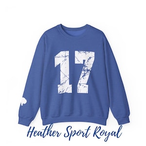 Buffalo Football Josh Sweatshirt, Gift for Buffalo Fan, Lets Go Buffalo shirt, Josh MVP Buffalo Crewneck Shirt Heather Sport Royal