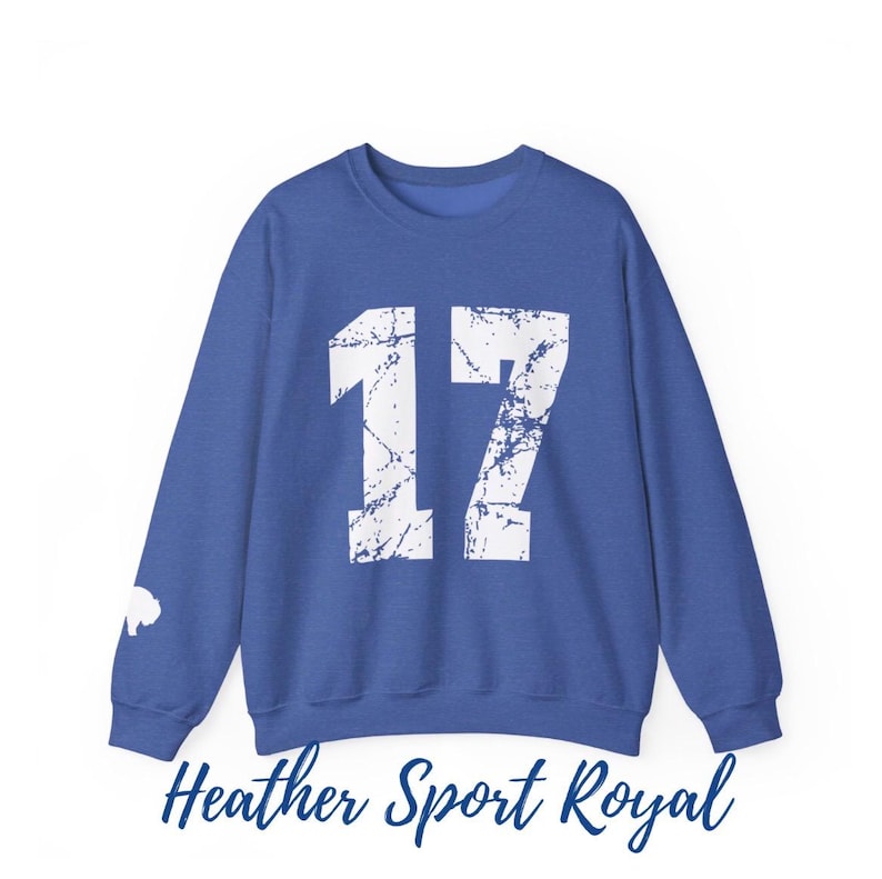 Buffalo Football Josh Sweatshirt, Gift for Buffalo Fan, Lets Go Buffalo shirt, Josh MVP Buffalo Crewneck Shirt Heather Sport Royal