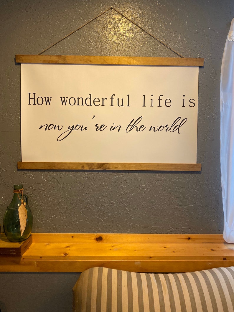 How Wonderful Life is Framed Wall Art Hanging Quote Etsy