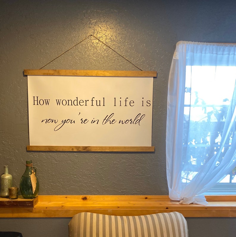 How Wonderful Life is Framed Wall Art Hanging Quote Etsy