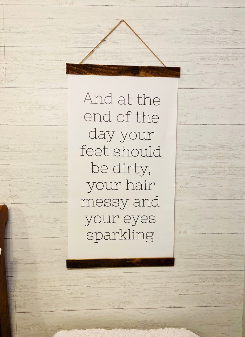 At the End of the Day....hanging Print Hanging Quote Home Etsy