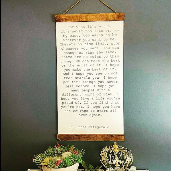Quote Wall Hanging Etsy
