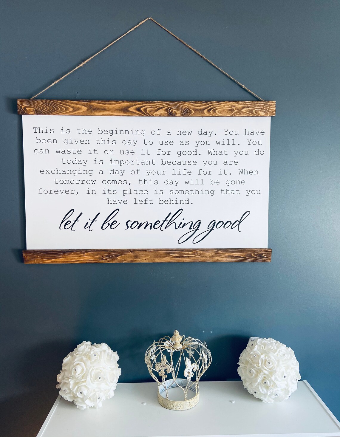 Let It Be Something Good Framed Wall Art Hanging Quote Etsy