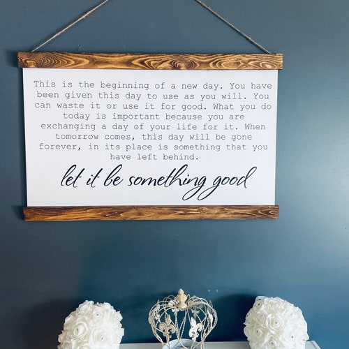 Let It Be Something Good Framed Wall Art Hanging Quote Etsy