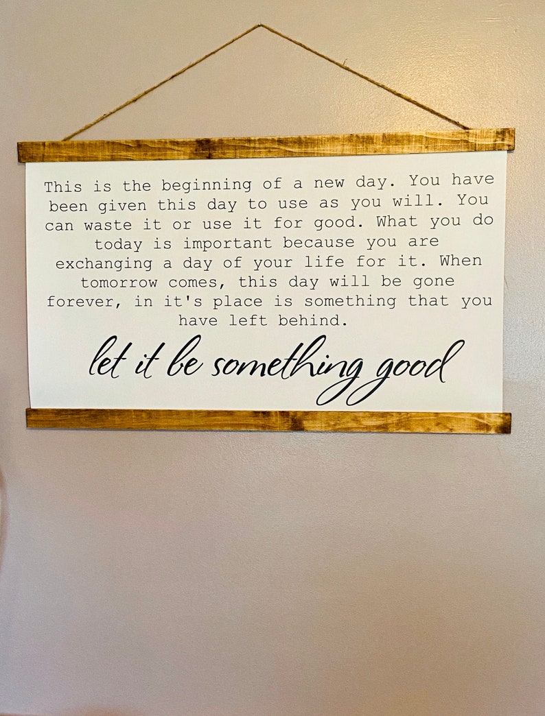 Let it be Something Good Framed Wall Art Hanging Quote Etsy