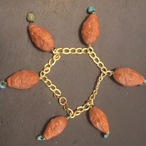 Chinese &quot;Gods of Love&quot; &  &quot;Lucky&quot; Turquoise Bracelet