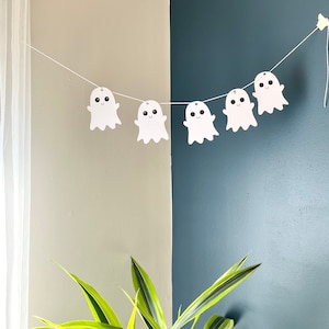 Gleeful Ghost Banner - Ghost Halloween Garland - Ghost Party Decor - Halloween Party Decorations - Halloween Home Decor - Ghost Garland