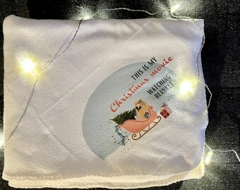 Esta es mi manta para ver películas navideñas - Manta de microfibra ultrasuave - Manta para ver películas navideñas - Bonita manta navideña - Regalo