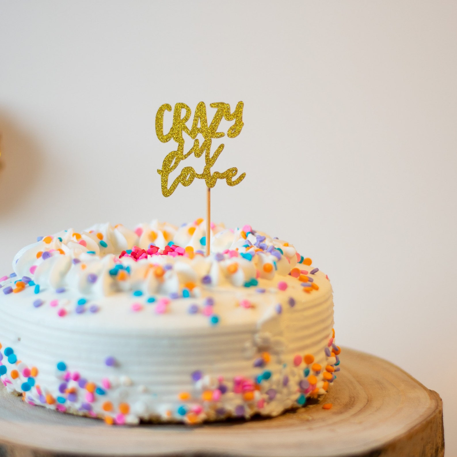 Mini Crazy in Love Cake Topper - Wedding/engagement Party, Bachelorette ...