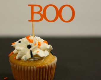 BOO Cupcake Topper - Halloween Cupcake Topper - Halloween Festdekoration