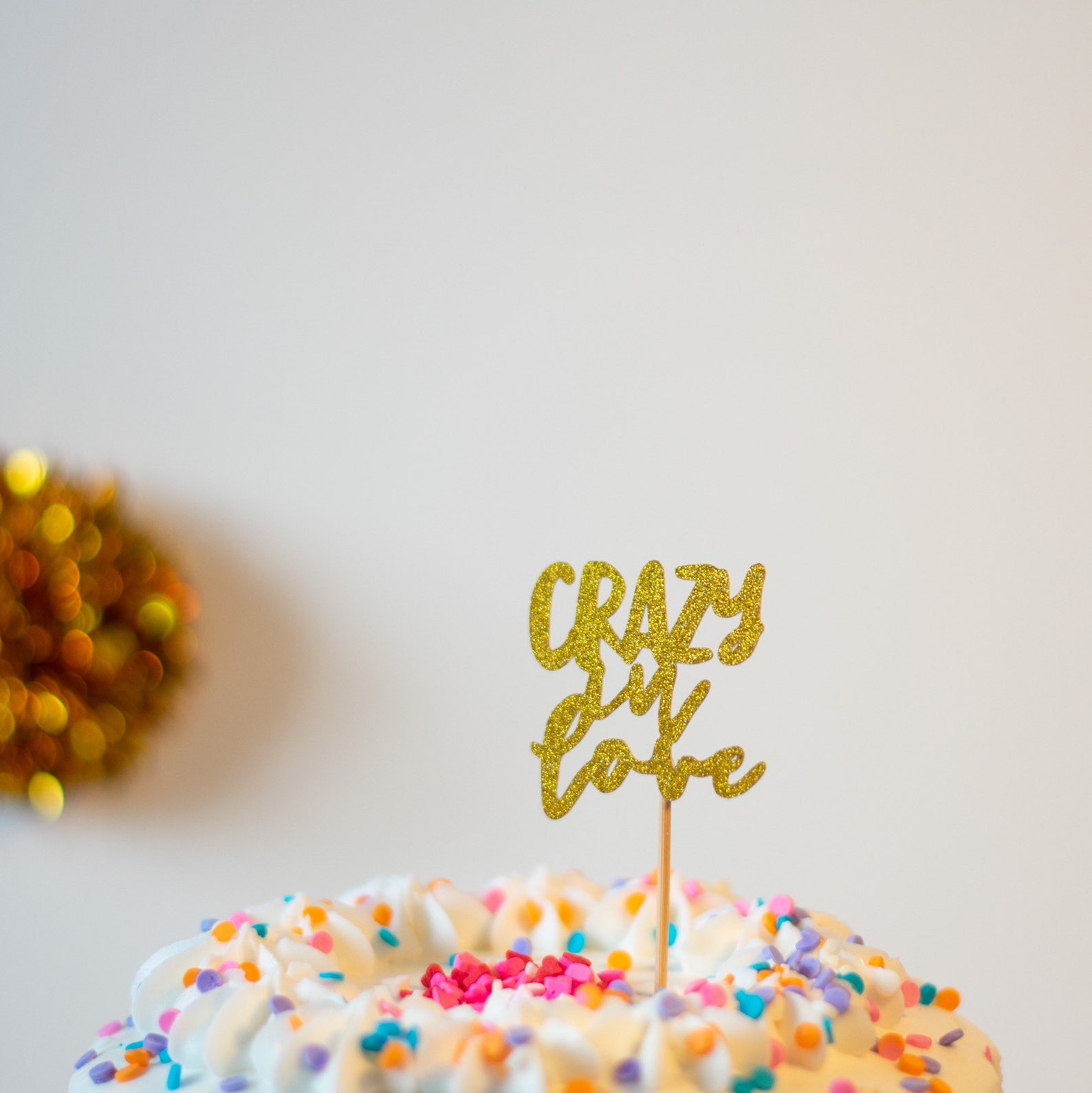 Mini Crazy in Love Cake Topper - Wedding/engagement Party, Bachelorette ...