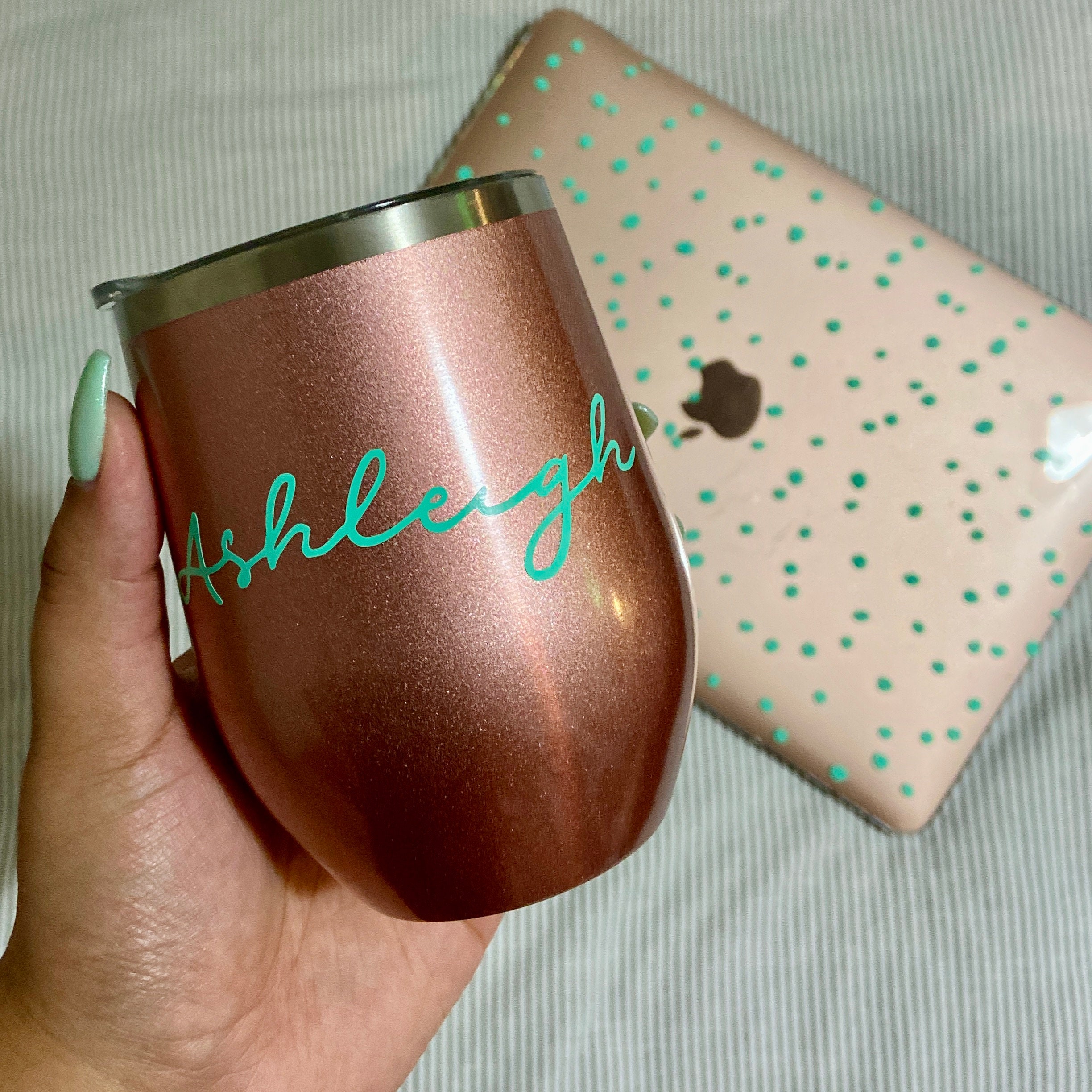 Custom Rose Gold Wine Tumbler Custom Rose Gold Coffee Etsy Canada