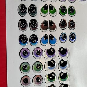 Ojos de resina con colores degradados para personajes de arcilla, muñecos y otros medios