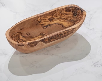 Rustic Olive Wood Bowl - Olive Wood Bowl - Fruit Bowl - Bread Bowl